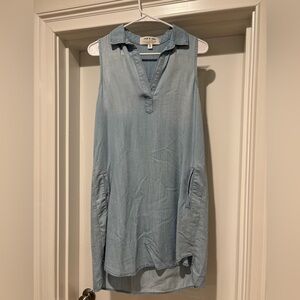 Cloth & Stone for Anthropologie Light Blue Sleeveless Denim Dress - Size XS